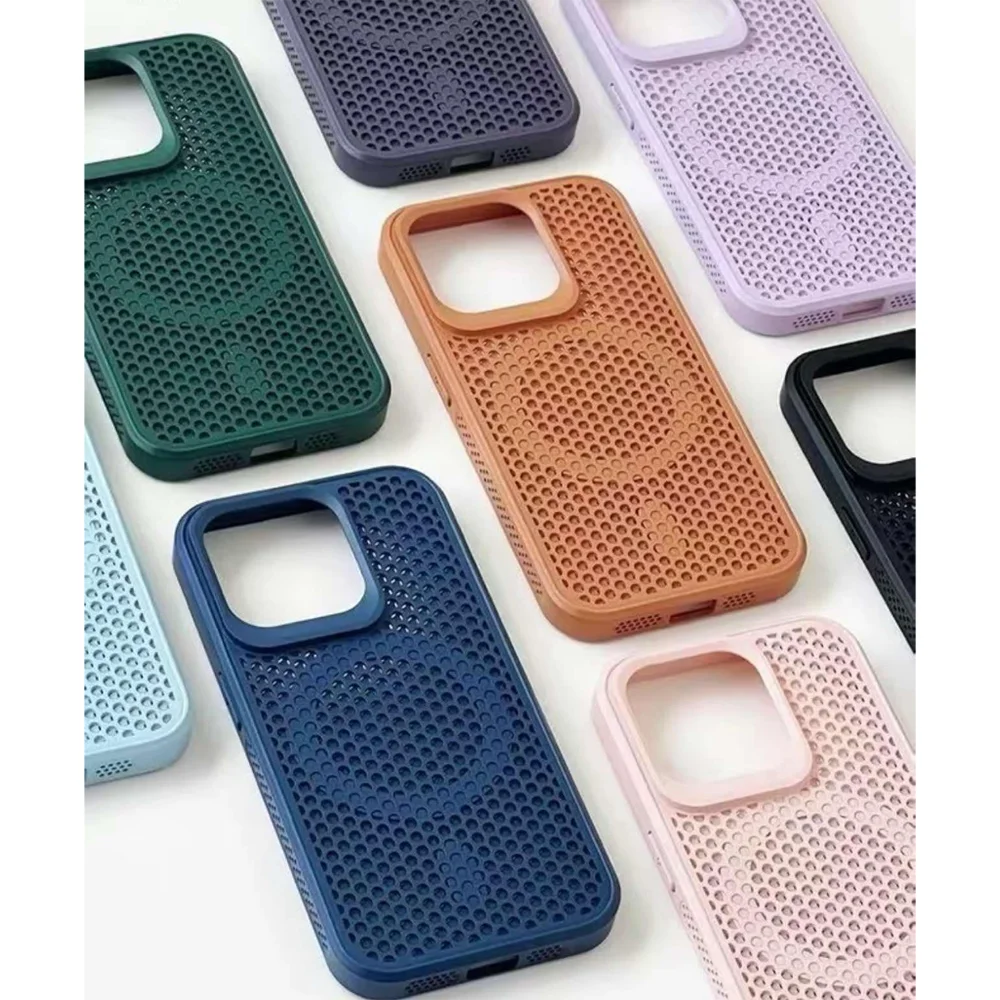 Honeycomb Cooling Heat Dissipation Magnetic Phone Case with Breathable Design