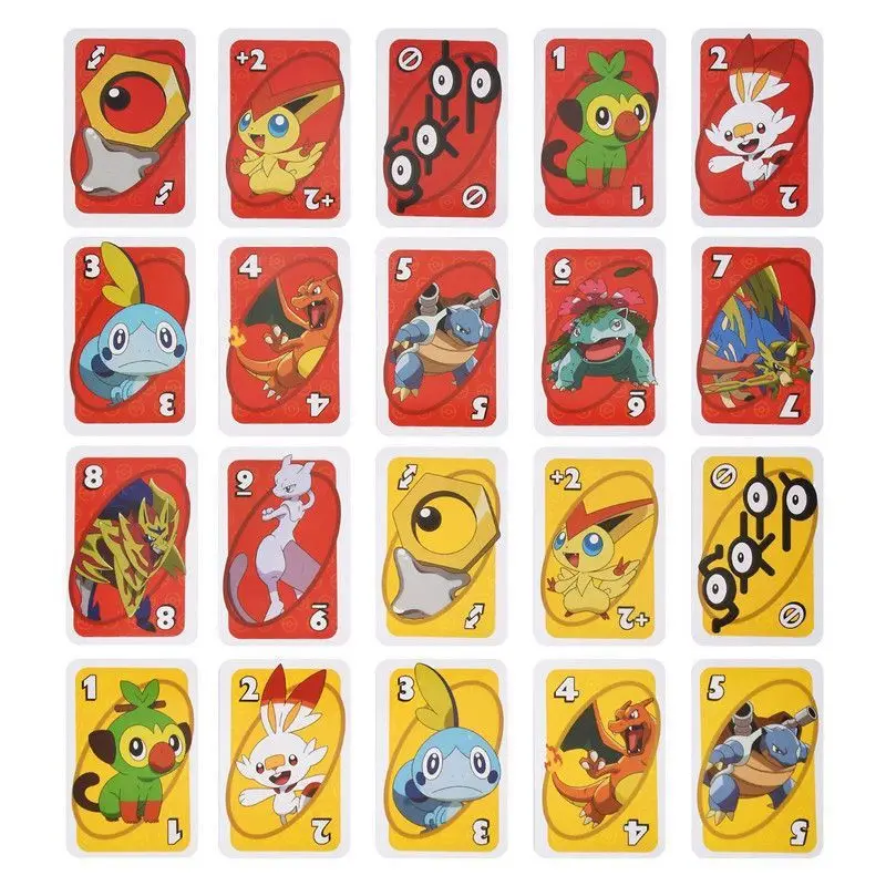 Board Games UNO FLIP! Pokemon Anime Cartoon Pikachu Figure Pattern Family Funny Entertainment uno Cards Games Christmas Gifts