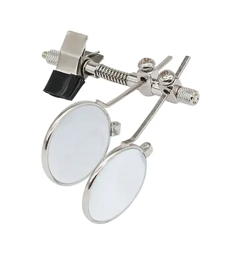 Magnifying Glass for Watch Repair 10X Double Lenses Stainless Steel Clip Magnifier Rotatable Diameter 25mm Monocular Magnifier - Image 2