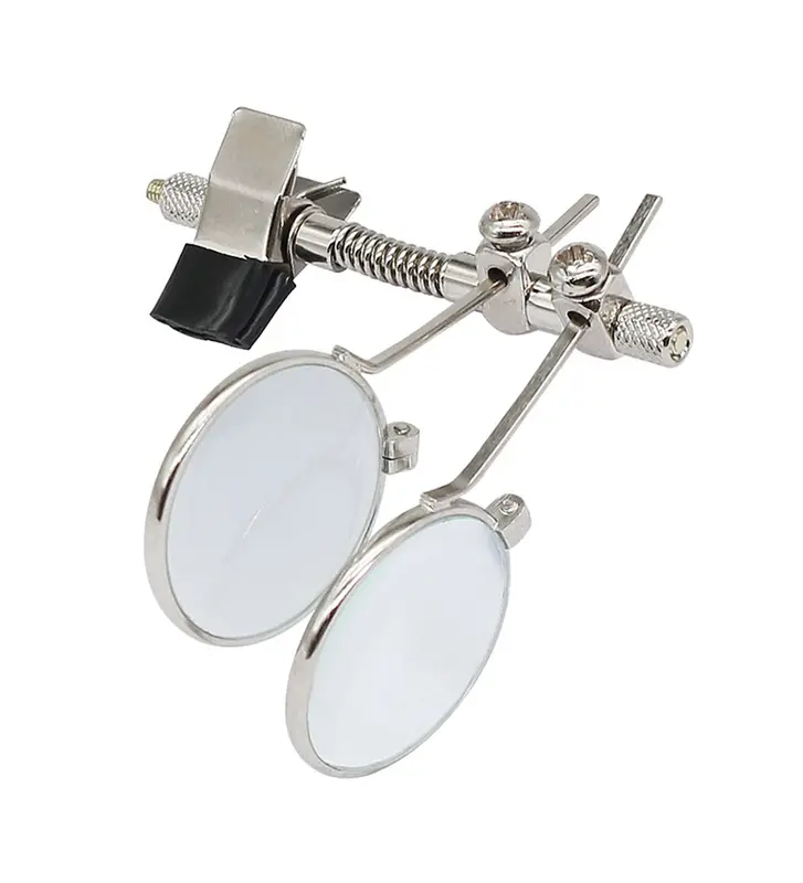 Magnifying Glass for Watch Repair 10X Double Lenses Stainless Steel Clip Magnifier Rotatable Diameter 25mm Monocular Magnifier - Image 2