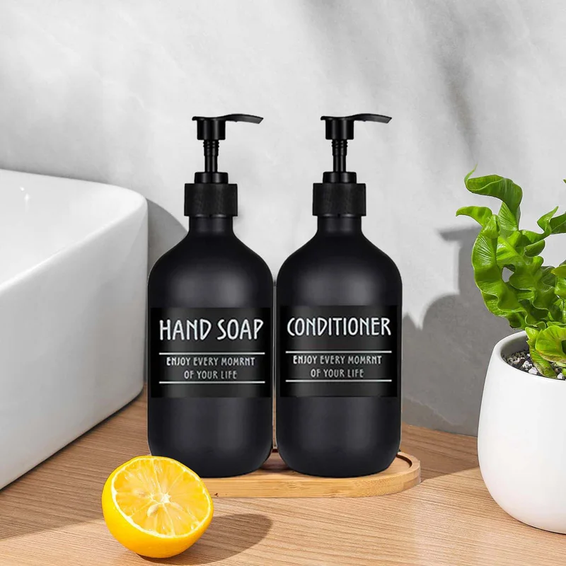 500ml Soap Dispenser 6/12 Labels Stickers Lotion Shampoo Shower Gel Bottle Press Type Refillable Container Bathroom 2/3PCS soap dispenser refillable bottle shampoo dispenser soap dispenser bottle foaming soap dispenser refillable plastic bottles foam pump bottle plastic lotion bottle bathroom labels sticker set