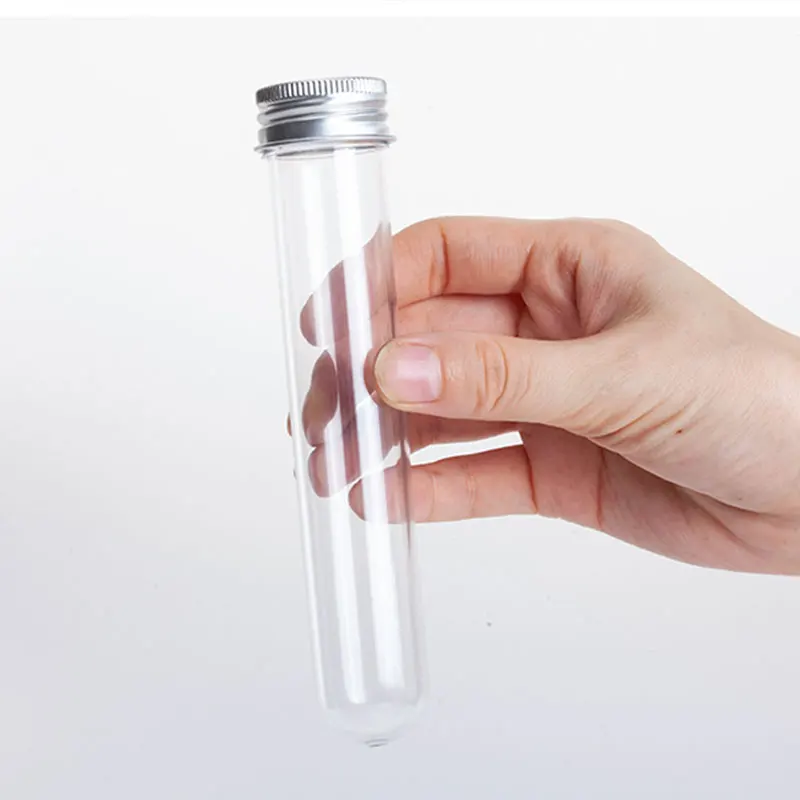 Plastic Test Tubes 20Pcs Lab 30ml Plastic Clear Test Tube With Cover Multi-Purpose Storage Bottle for USB Cable Party Favors Bottling Box Organizer