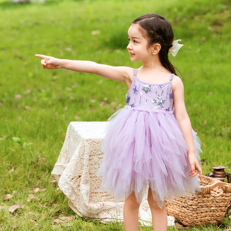 Children's Wear Summer New Girls' Suspender Princess Skirt Ballet Gauze Shawl Skirt