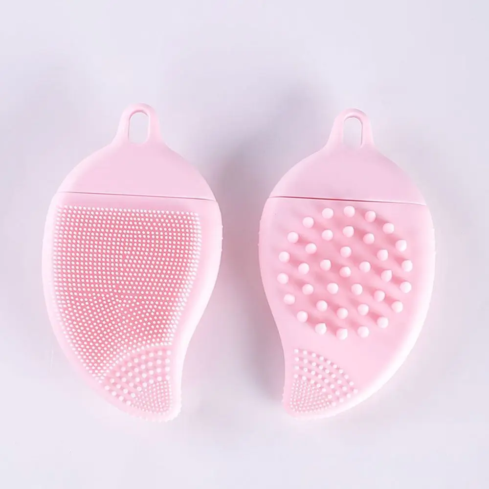 

Soft Silicone Cleansing Brushes Mini Manual Exfoliating Shampoo Brush Multifunctional Remove Blackheads Shower Brush Men