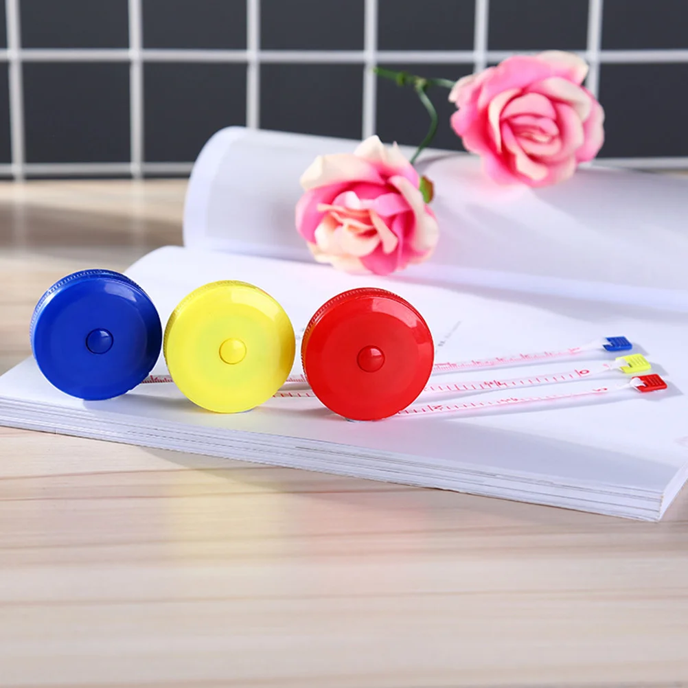 

3 Pcs Creative 15M and Retractable Tape Measure Body Measurement Tailor Sewing Craft Cloth Dieting Measuring Tape