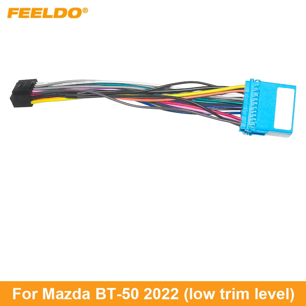 

FEELDO Car 16pin Audio Wiring Harness For Mazda BT-50 2022 Aftermarket Stereo Installation Wire Adapter