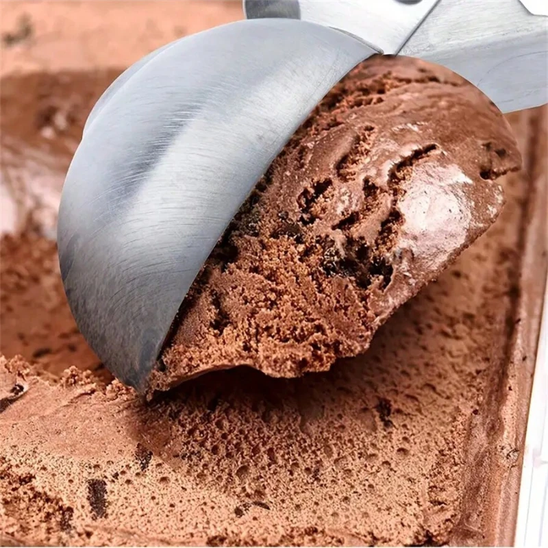 Multifunctional Ice Cream Scoops Stainless Steel Dual-Purpose Scoop Fruit Watermelon Spoon Ball Scoop Household Ice Cream Tools