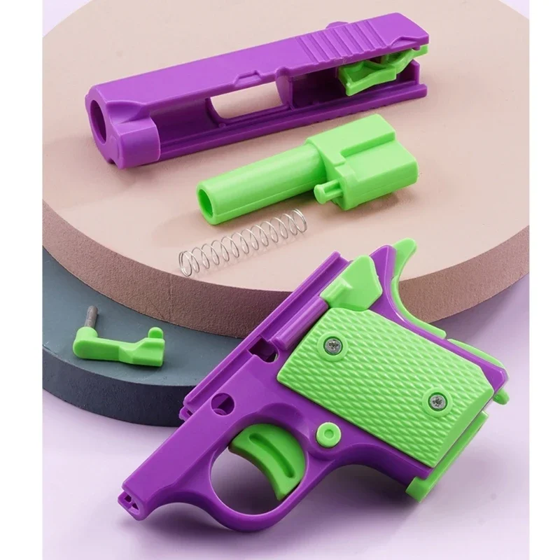 Fidgets Guns Toy Mini 3D Print Carrot Guns Stress Toy Playful Entertainment Toy for Adult Kids HandTherapy 3