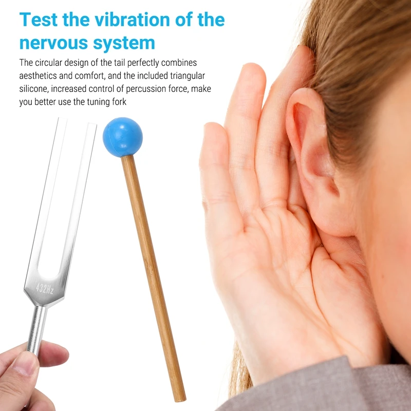 432Hz Tuning Fork For Healing Mental Relaxing Chakra Strengthen Stress Relieve,Aluminum Alloy Tuning Fork 5