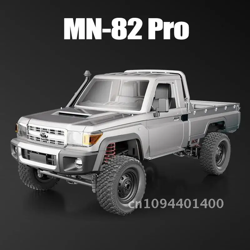 New MN82 Pro Retro Rc Car With LED Lights Full-scale Simulation 4WD LC79 Remote Control Pickup Truck Model Boy Adult Toy Gift 2