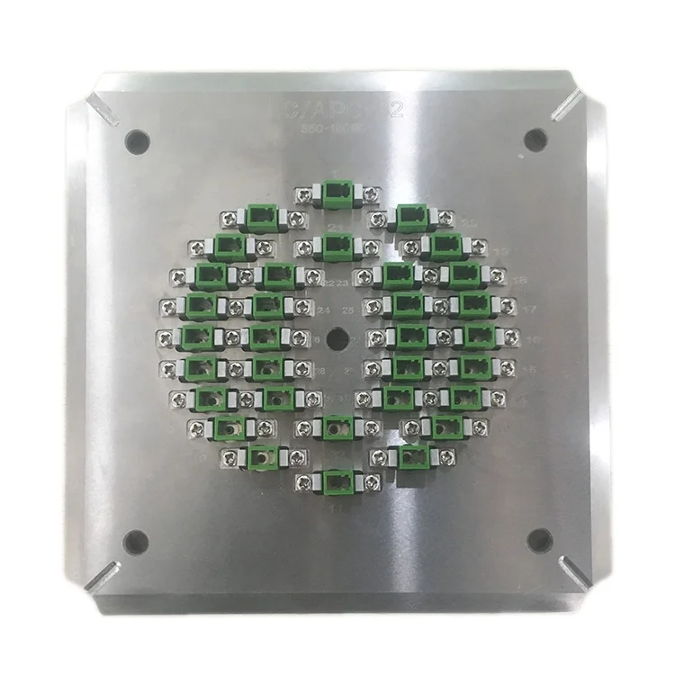 LC / APC 32 Port Fiber Optic Polish Jig for Square Pressure Polishing ...