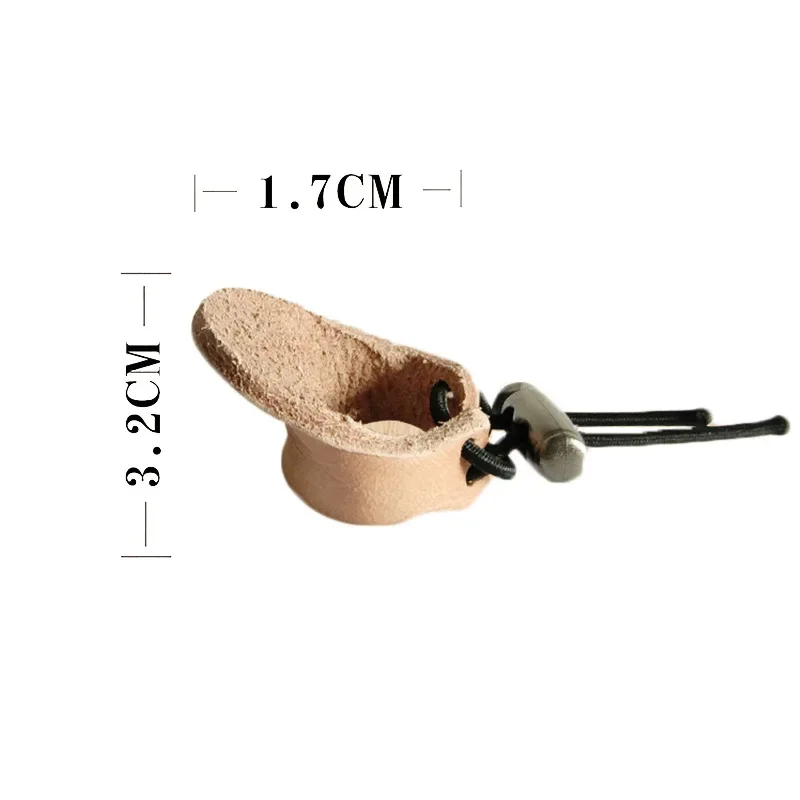 Leather Archery Finger Guard Ergonomic Archery Pull Arrow Finger Tip Protector Thumb Ring Tab Guard for Hunting Shooting