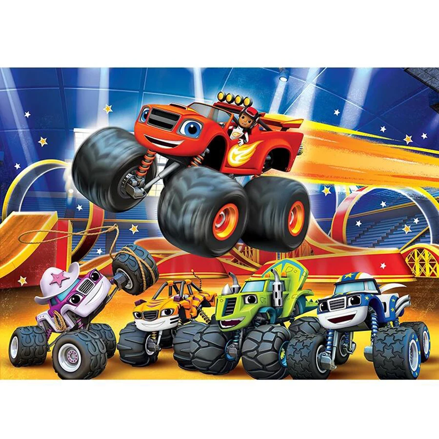 Blaze Monsters Machine Truck Car Diamond Painting 5D Diy Full Round Square Diamante Mosaico Ricamo Punto Croce Kit Regalo Per Bambini