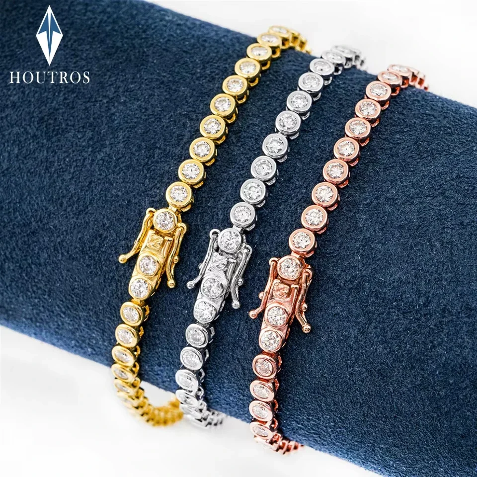 [韓国人気ジュエリー] BIJOU Tennis 2mm Chain Bracelet BIJOU Tennis 2mm Chain Bracelet]