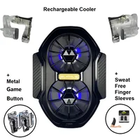 Refroidisseur de téléphone portable rechargeable à double ventilateur FS01, refroidissement puissant et durable, design à clip avec bouton de jeu 4