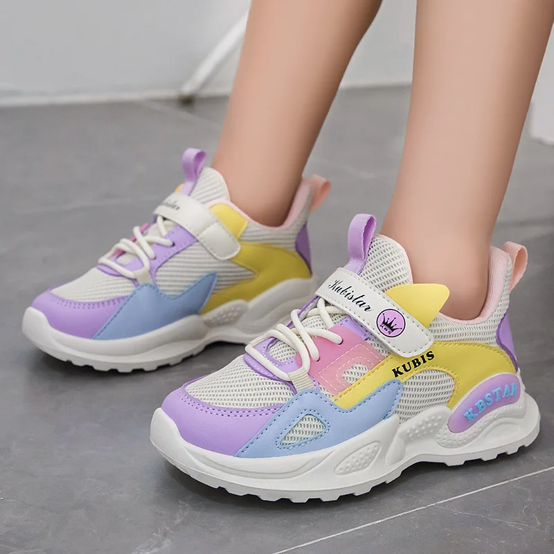 2024 kinder Turnschuhe Mädchen Schule Casual Outdoor Atmungsaktive Laufschuhe Licht Weiche Tenis Rosa Nicht-slip Kinder Schuhe_voghion.com