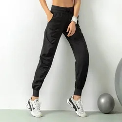Women's Quick-Dry Athletic Joggers with Pockets - XXL (Black)