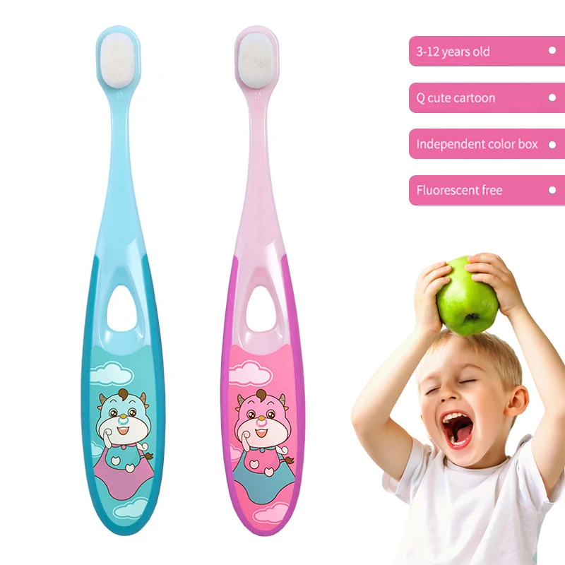 

Ultra-fine Soft Toothbrush Portable Travel Hair Eco Friendly Brush Soft Fiber Toothbrush Oral Hygiene Care Random Color