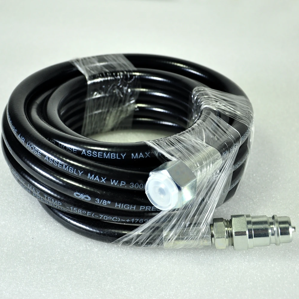 Co2 Jet Machine 6m/10m/15m High Pressure Standard Length New Design Brass Fitting Double Connector White Plastic Gasket