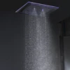 Stainles Steel 304 16inch 40cm Square Bluetooth Music LED Shower Head Panel Set Spray Rainfall Steam Thermostatic Mixer Faucet 6