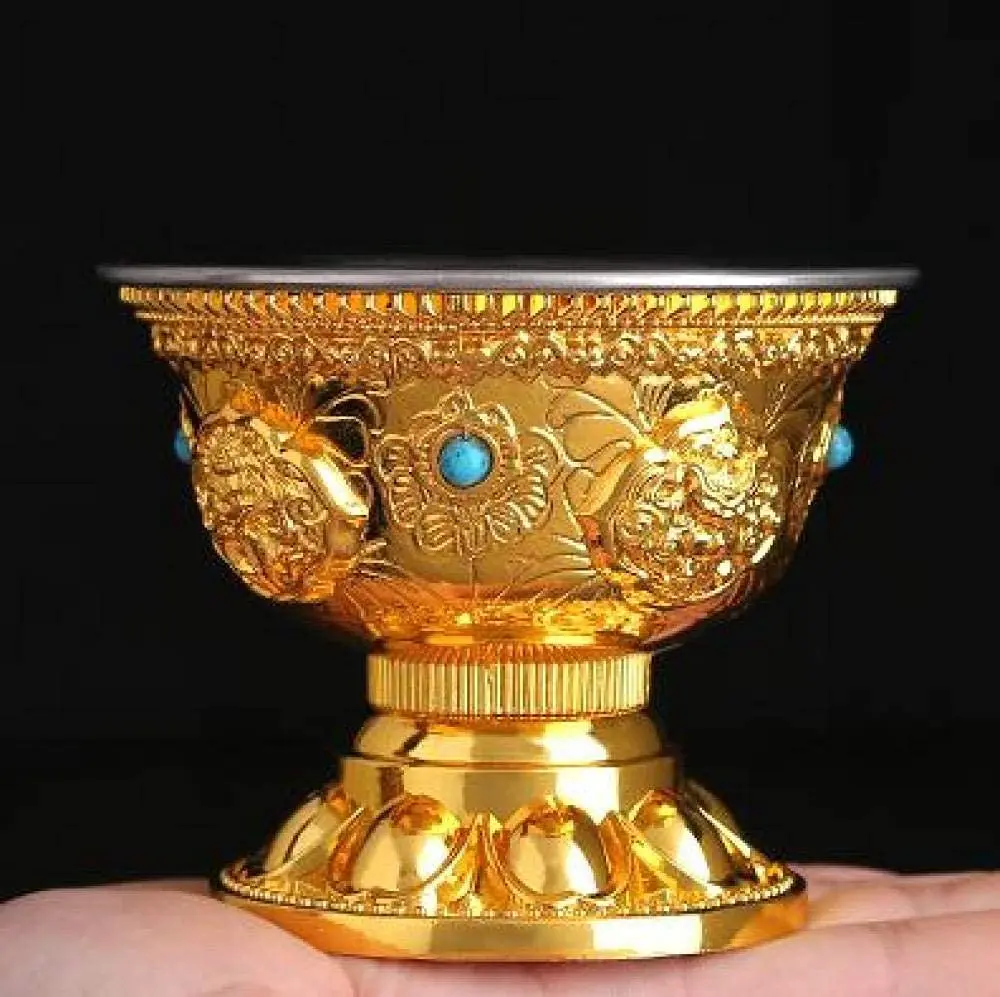 

Statue Moldstibet Tibetan Buddhist Offering Water Bowl Divine Focus Ritual