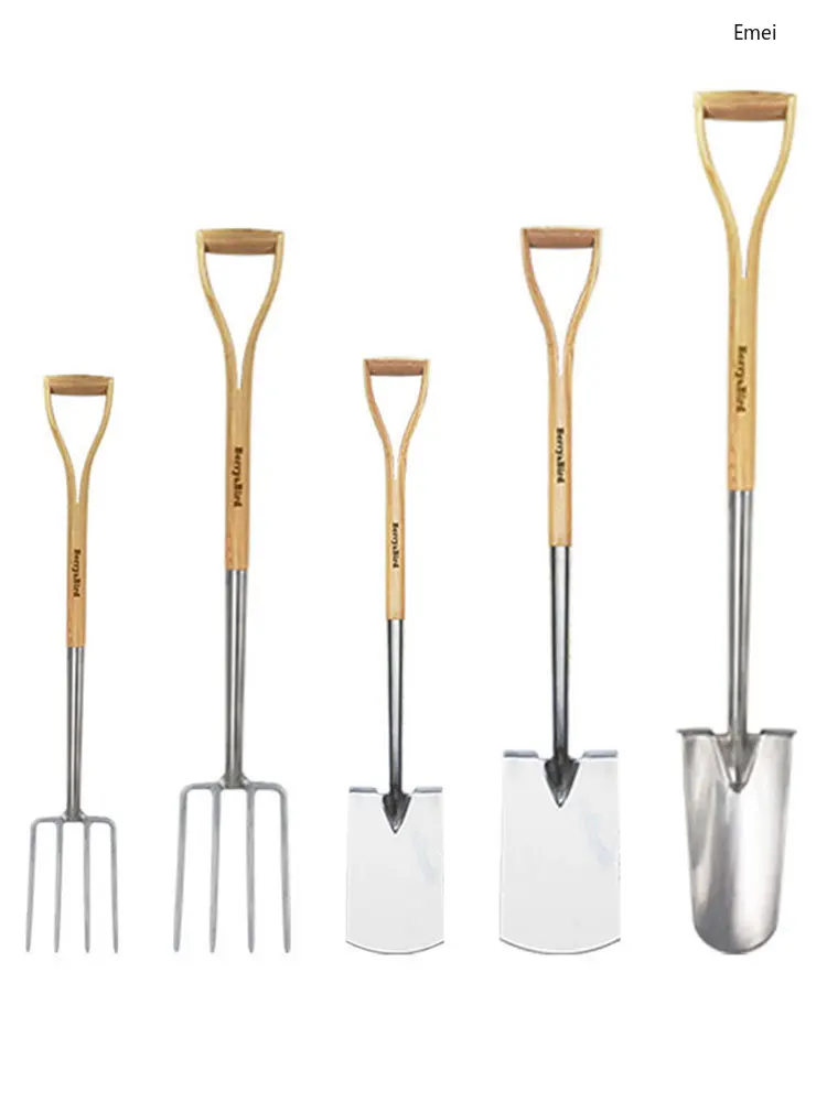 Hua Xiaobai gardening spatula big fork household planting flowers and vegetables loosening soil mining composting tools 5