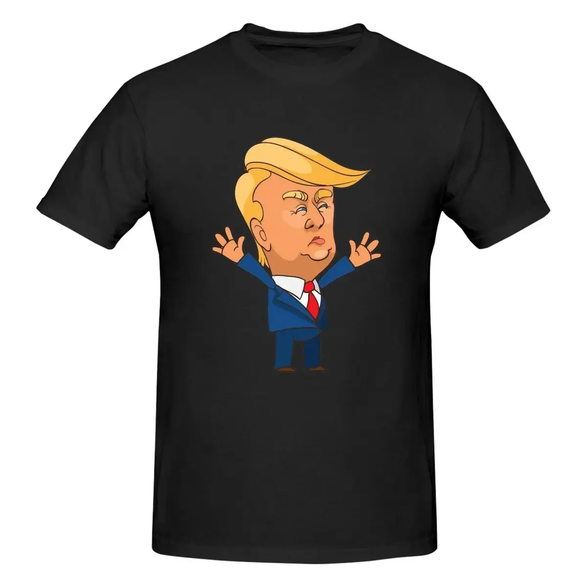 

Мужская облегающая Спортивная футболка с принтом Дональда Трампа мультяшного 4, спортивная одежда для спортзала, футболка большого размера