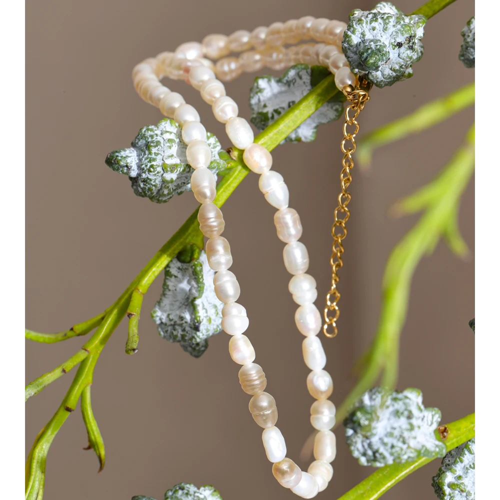 Yhpup Natural Freshwater Pearls Necklace