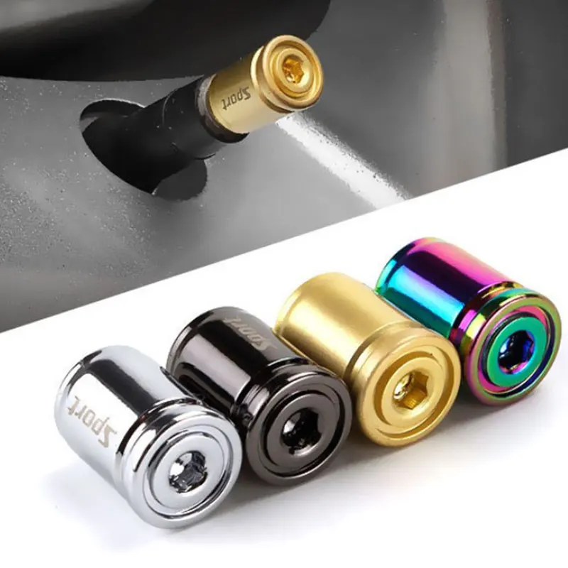 

1Set Car Tire Valve Caps 4x Titanium Anti-theft Car Tire Valve Cap Aluminum Sport Exterior Auto Air Caps Zinc Alloy