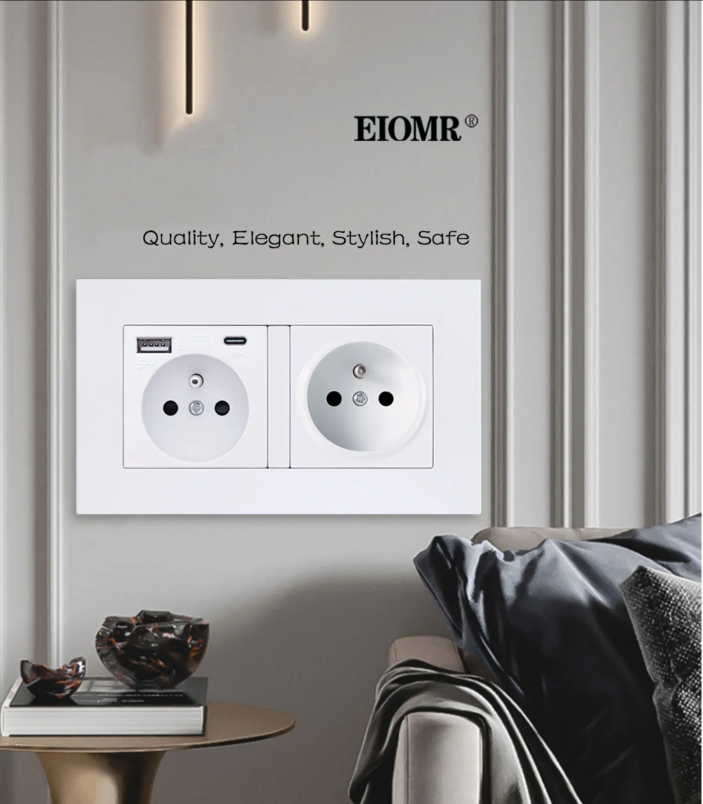 USB, tomadas elétricas, padrão da UE, tomada