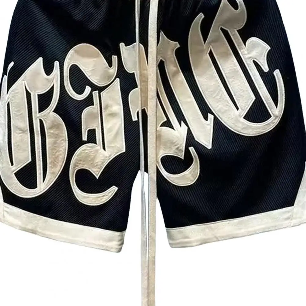Men Shorts Men Shorts Men's Summer Sport Shorts with Letter Pattern Drawstring Elastic Waist Quick Dry Technology for Jogging