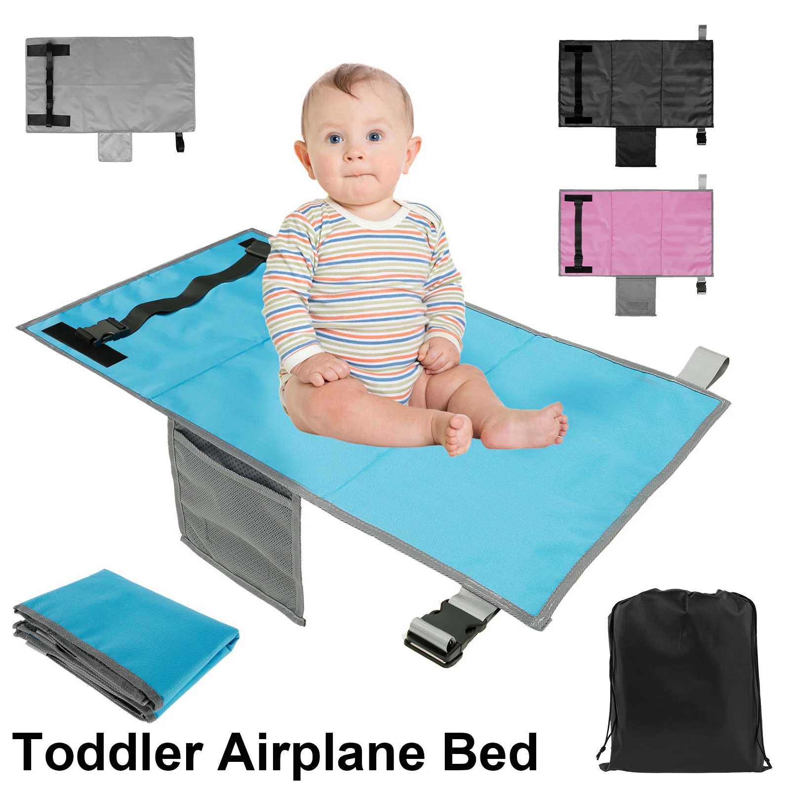 Portable Kids Travel Airplane Comfort Bed and Footrest Hammock
