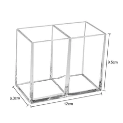 Acrylic Cosmetic Makeup Brush Holder and Organizer Box (2 holes)