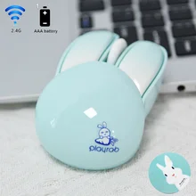 Draadloze Muis Leuke Konijn Ontwerp 3D Ergonomische Cartoon Muizen Mute Gaming Optical 2.4G Usb Mause Voor Laptop Computer Pc ofiice