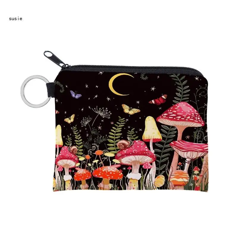 

X7YA Trendy Change Purse Wallet Keychain Bag Suitable for Daily Shopping