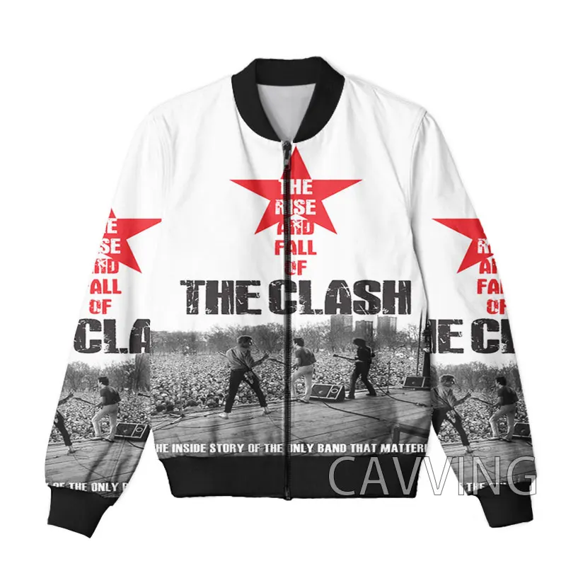 CAVVING 3D Printed  The Clash Zipper Bomber Jackets Men Overcoat Mens Coat Zip Up Jackets for Women/Men 4