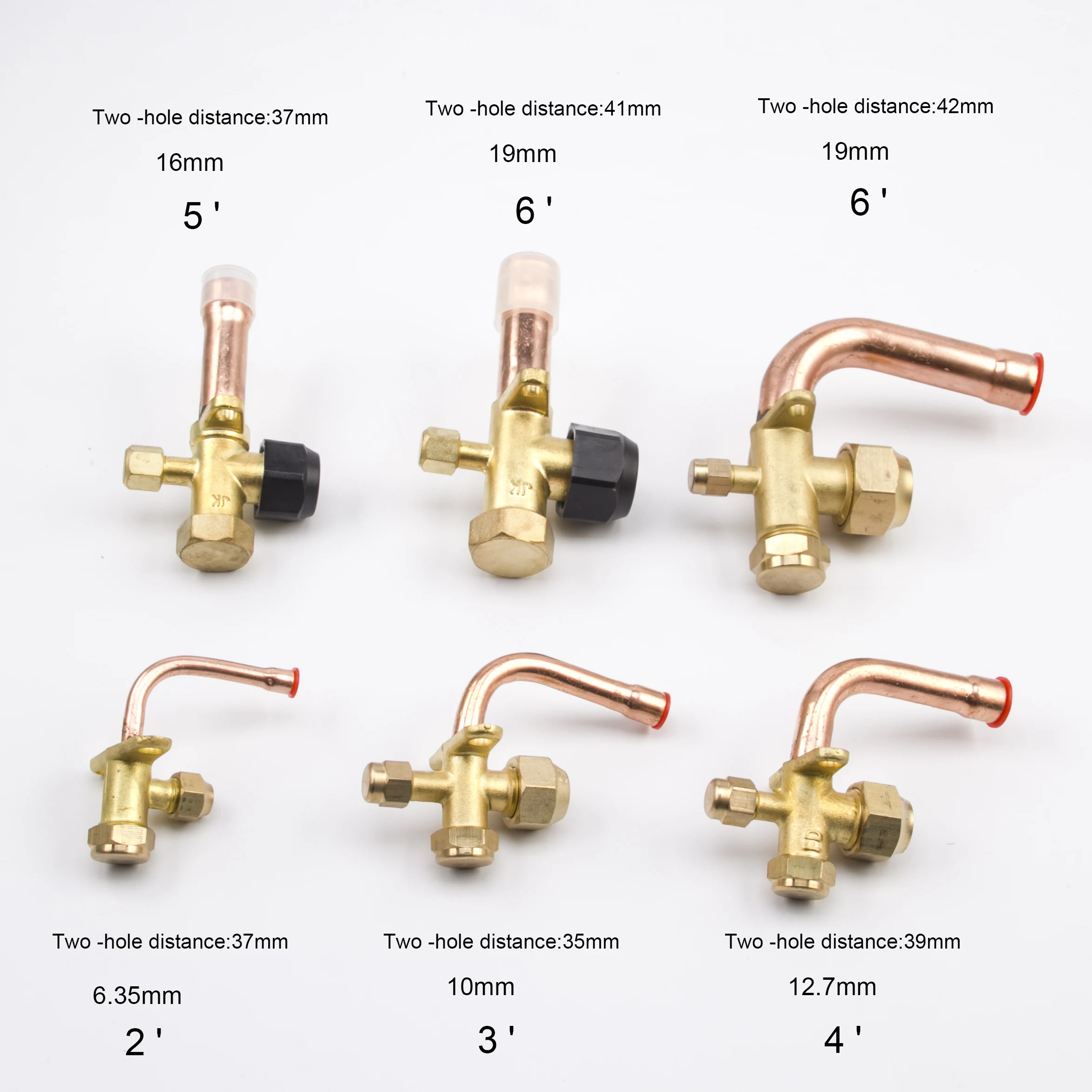 Valvola Di Servizio A 3 Vie Per Aria Condizionata - Raccordo A 4 Vie Alta E Bassa Pressione - Valvola Di Sfiato Inversa Per Climatizzatore (Diametro: 12.7mm)