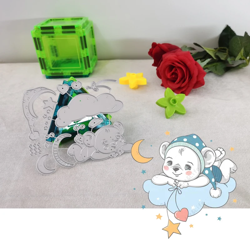 

Scrapbooking Die Cut Mould Baby Bear Cute Baby 2023 New Metal Cutting Dies Stencils Handicrafts for Album Paper Card Embossing