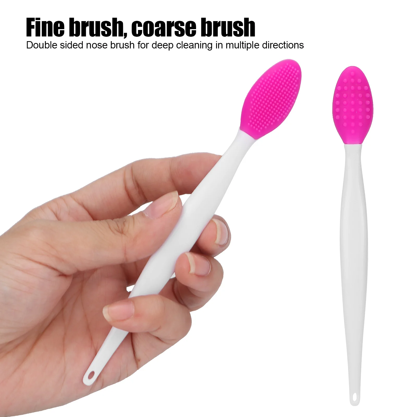 1PC Beauty Skin Care Wash Face Silicone Brush Exfoliating Nose Clean Blackhead Removal Brushes Tools With Replacement Head