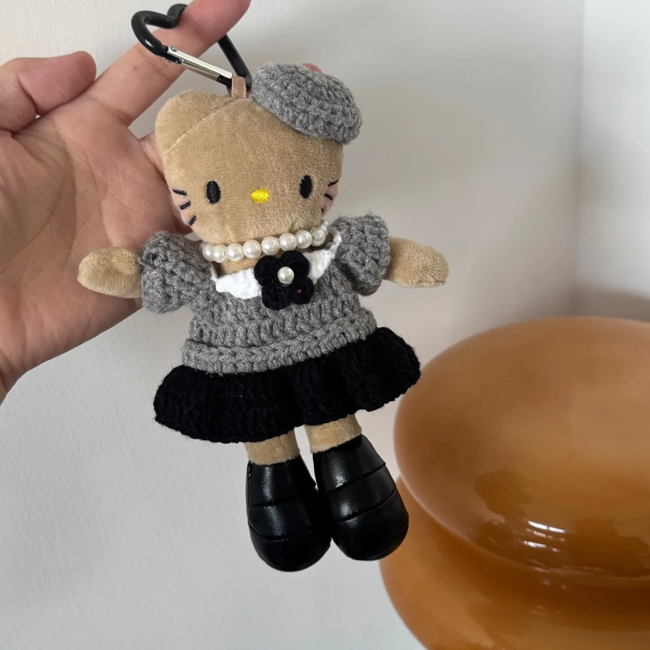 수제 귀여운 긴 다리 고양이 키체인 스파이시 걸 물방울 무늬 스커트 키튼 펜던트 가방 CCD 액세서리 어린이 여성용 선물 - AliExpress