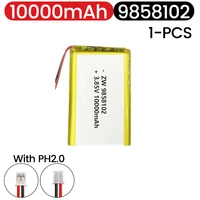 9858102 High Capacity 10000mah 3.7V Battery+PCB Protection Board Rechargeable Flat Battery Laptop Batteries Power Bank - Image 5