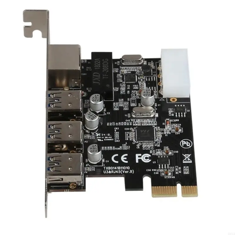 68TA 초고속 4포트 PCI-E 3포트 USB +RJ45 확장 카드 어댑터 카드