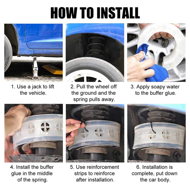 Paraurti A Molla Per Ammortizzatore Auto - 2 Pezzi In Gomma Universale | Cuscino Di Potenza Tampone