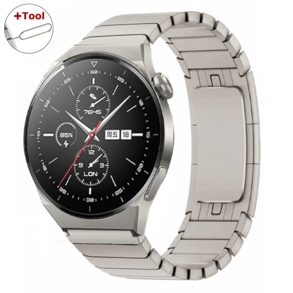 Luxury 22mm Stainless Steel Link Bracelet Wristband