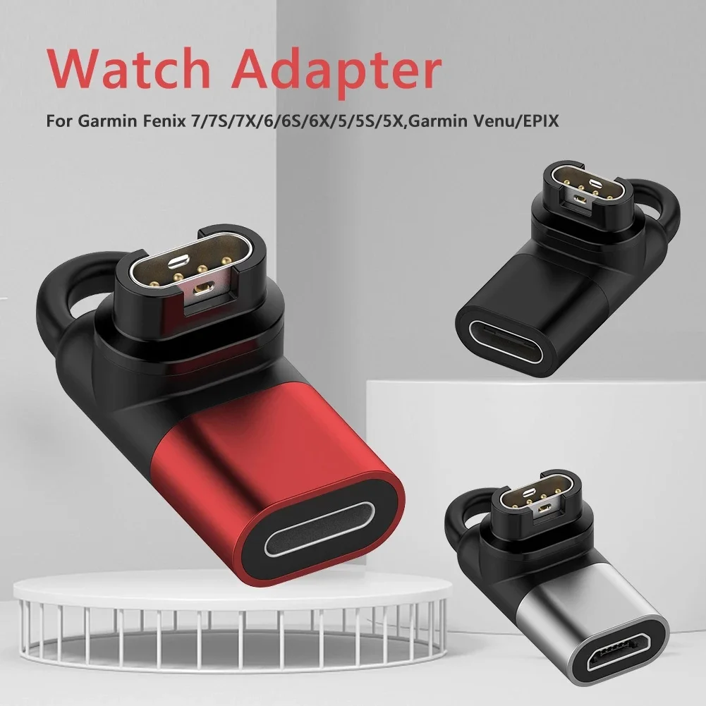Watch Charging Adapter Type C Charger Adapter for Garmin Fenix 8 7 6 5 8X 7X 6X Tactix Micro/IOS USB for Garmin Watch Charger