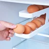 Automatic Rolling Egg Holder Rack Fridge Storage Box Egg Container Kitchen Refrigerator Egg Dispenser Fridge Organizer Dropship 4