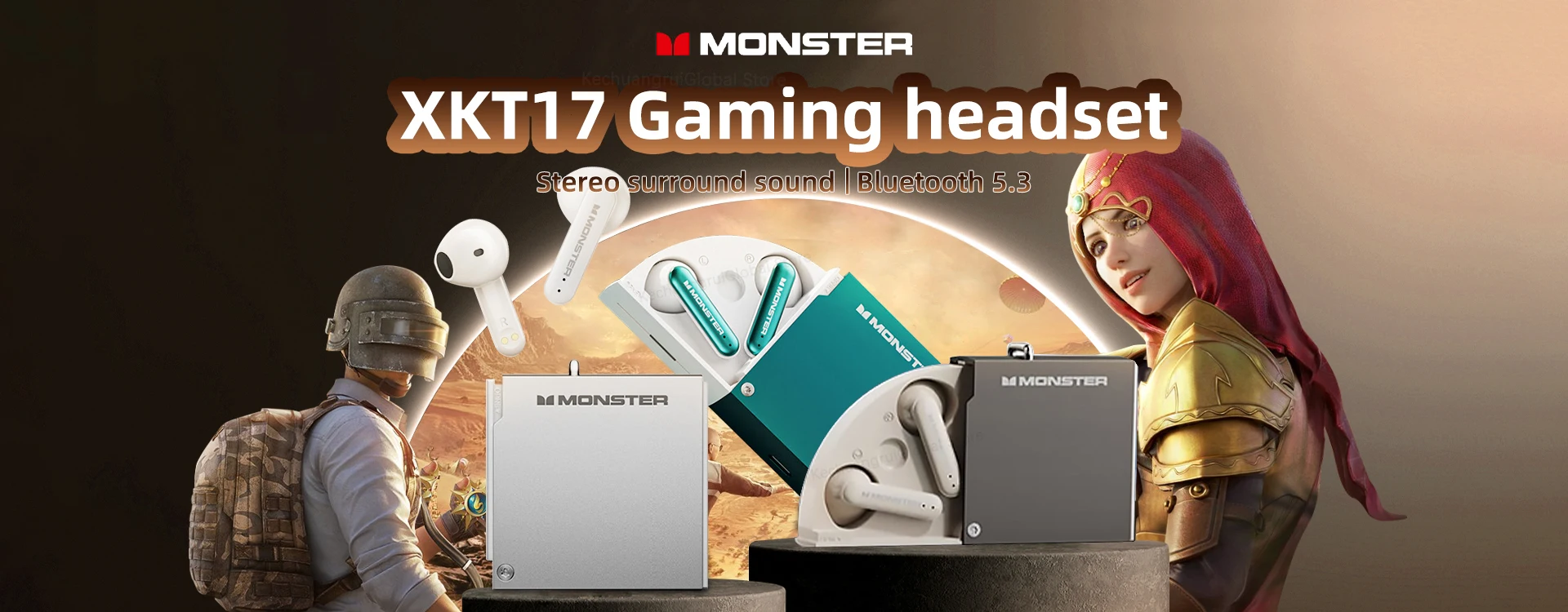 Gadgetoo Monster Xkt10 Bluetooth Earphones Wireless Headphones
