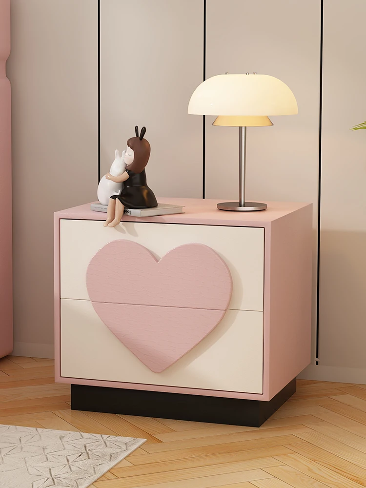 *Children's room solid wood bedside table