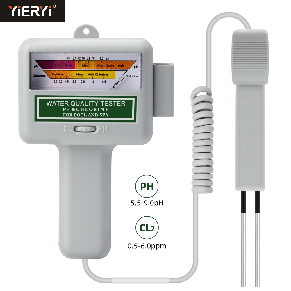 2in1 Ph Chlorine Meter 0.56.0ppm Cl2 Level Tester Pool Water Quality