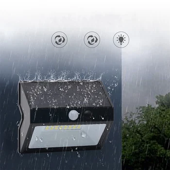 FANHHUI 48 Led Solar Motion Sensor Light for Home 4 Mode 20Lumens Outdoor Emergency Security Garden Solar Wall Light 4